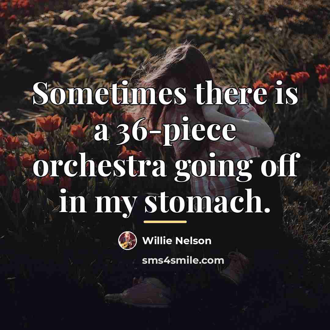 “Sometimes there is a 36-piece orchestra going off in my…” quote by Willie Nelson