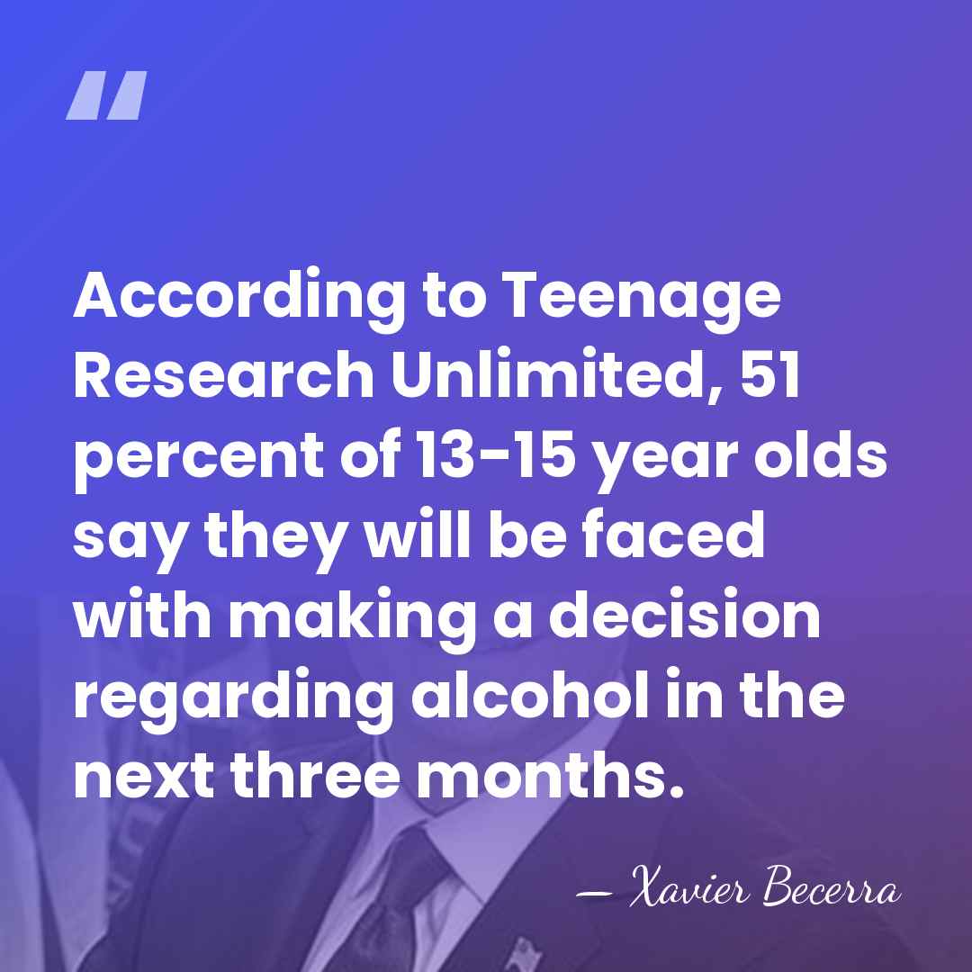 According to Teenage Research Unlimited, 51 percent of 13-15 year olds say&hellip; - Xavier Becerra