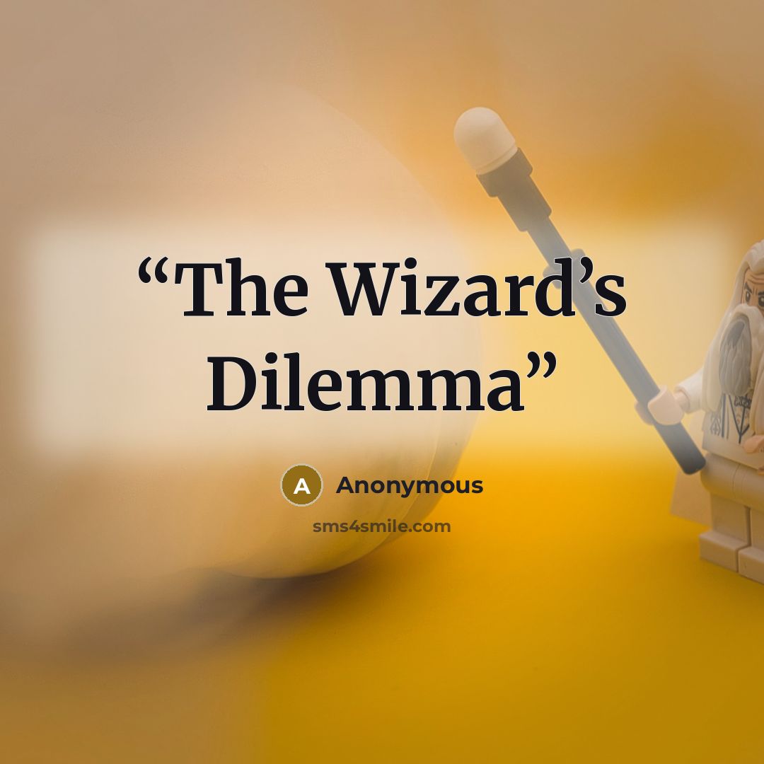 “The Wizard’s Dilemma” quote by Anonymous