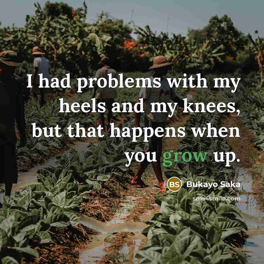 “I had problems with my heels and my knees, but…” quote by Bukayo Saka