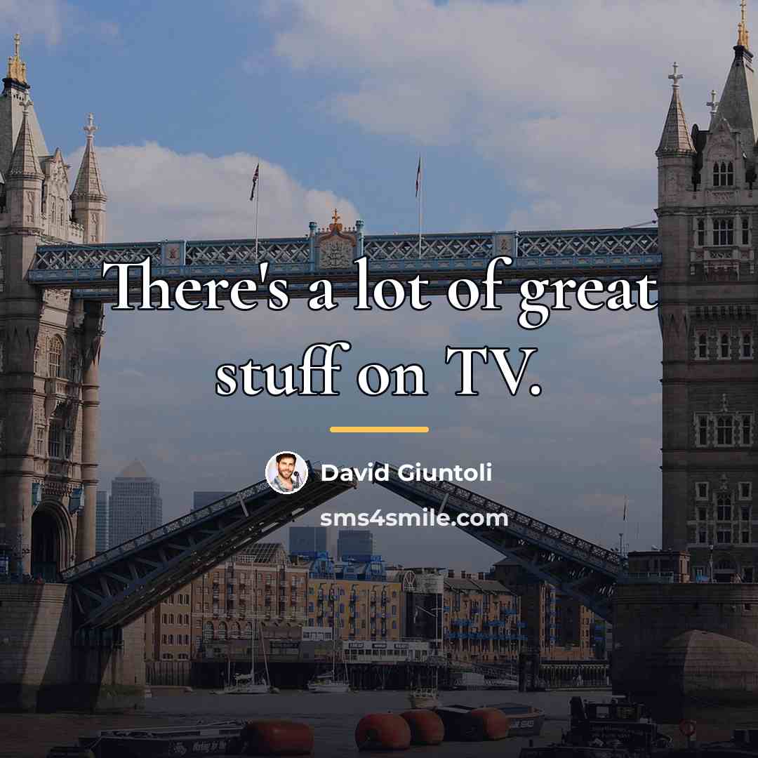 “There's a lot of great stuff on TV.…” quote by David Giuntoli
