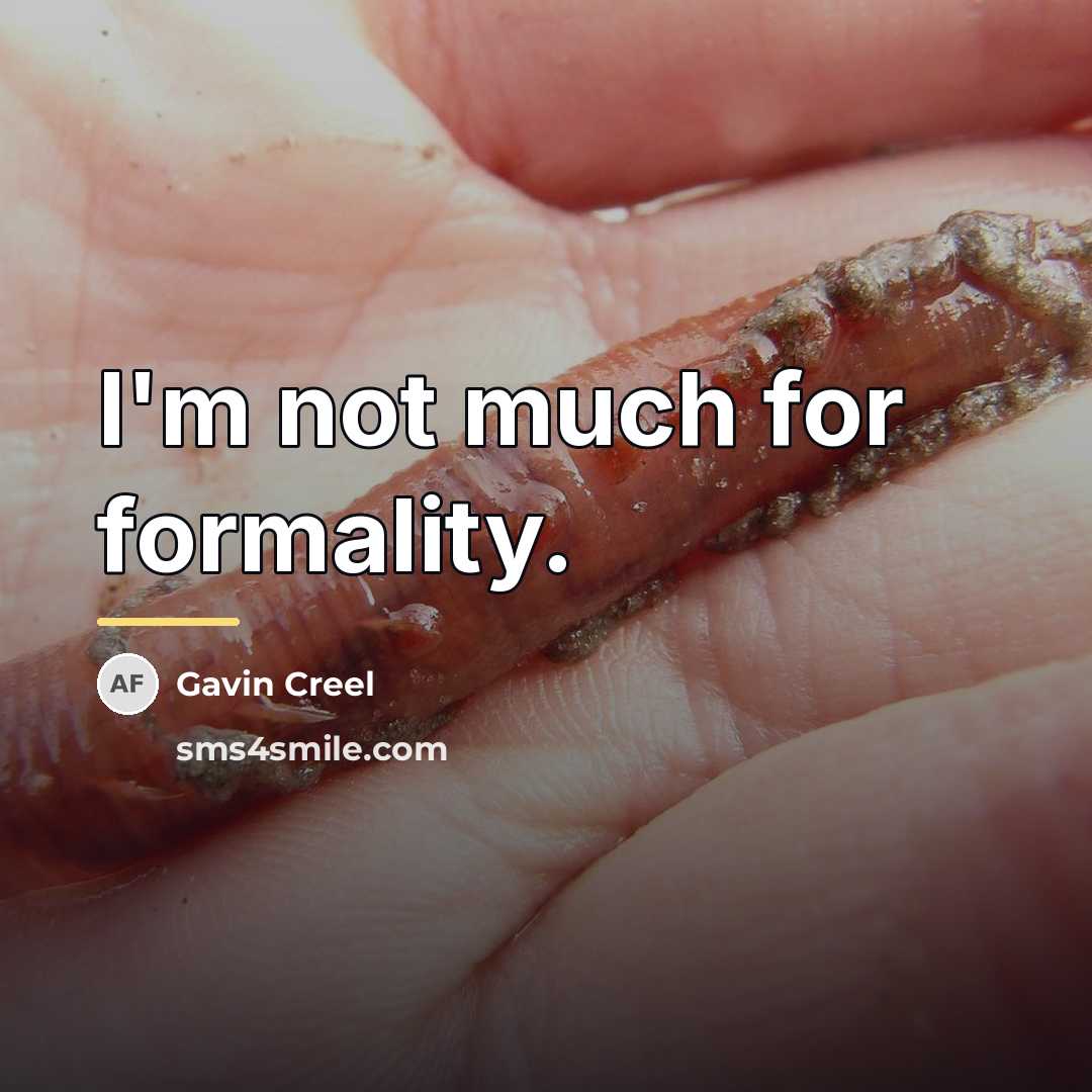 “I'm not much for formality.…” quote by Gavin Creel