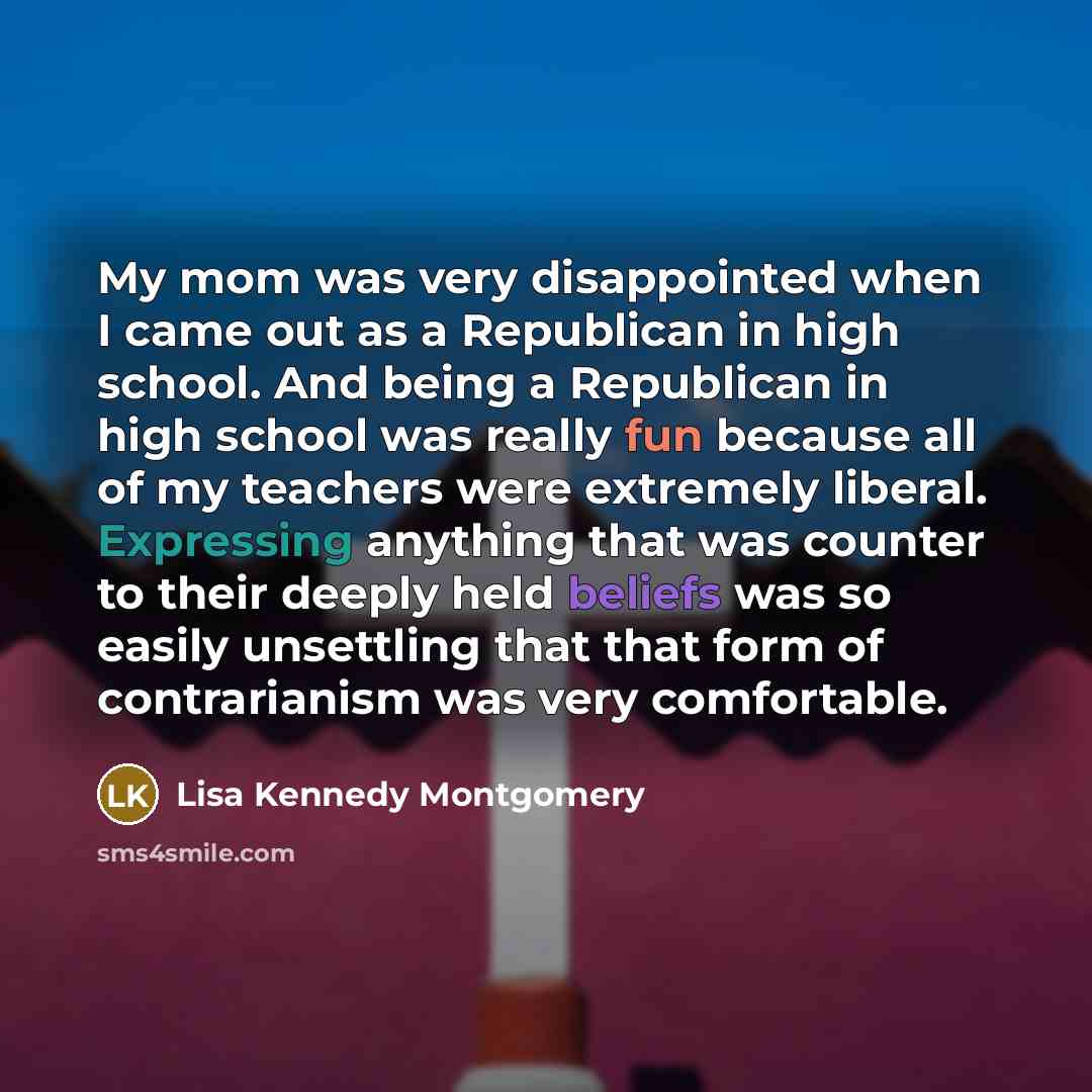 “My mom was very disappointed when I came out as…” quote by Lisa Kennedy Montgomery