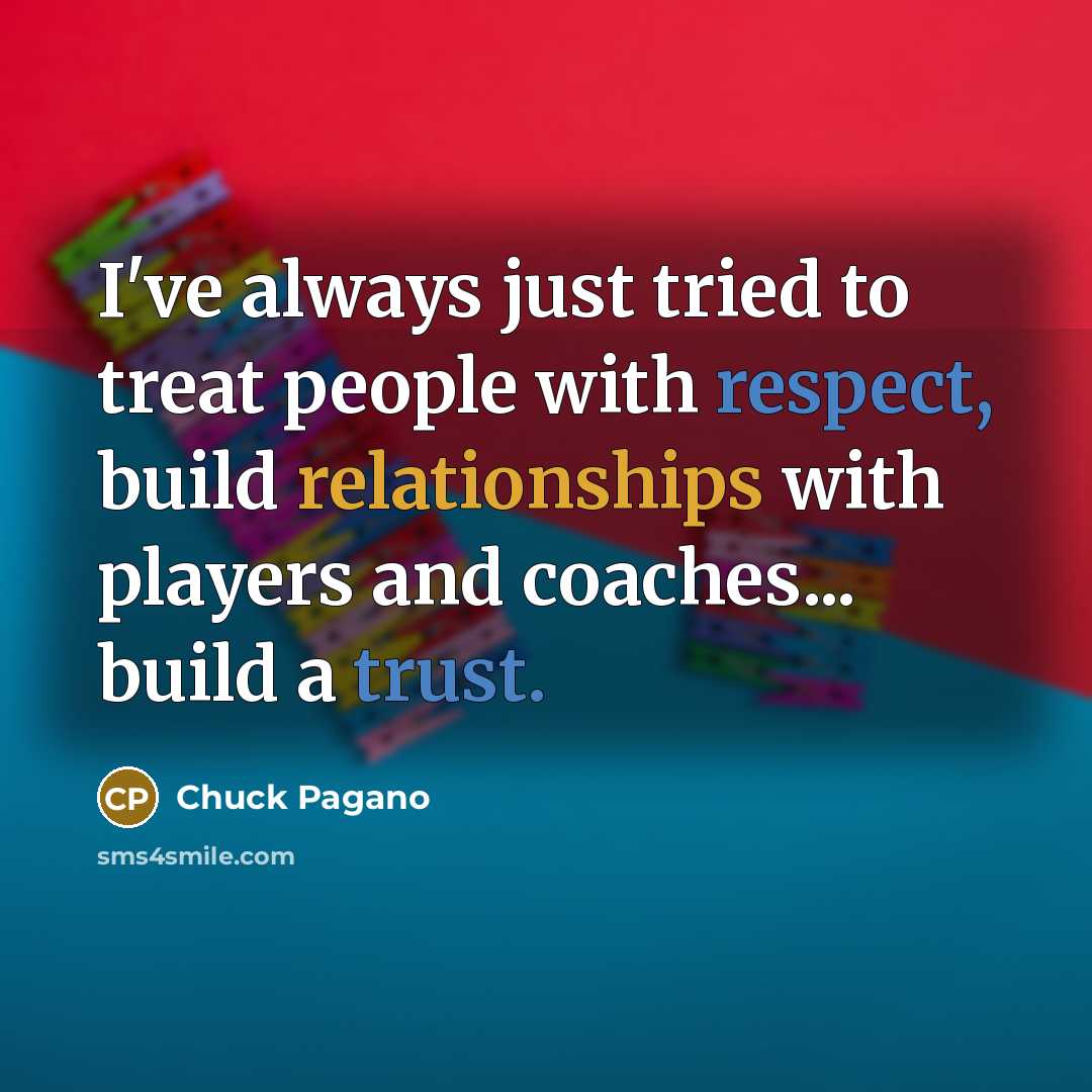 “I've always just tried to treat people with respect, build…” quote by Chuck Pagano
