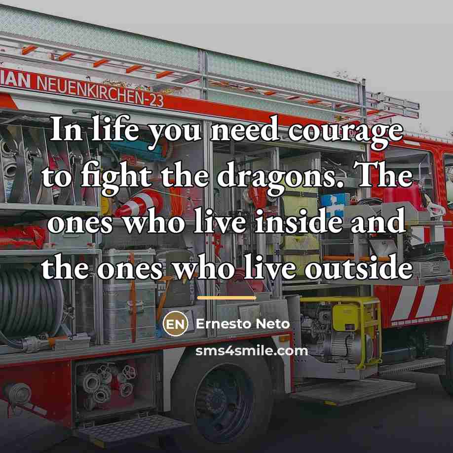“In life you need courage to fight the dragons. The…” quote by Ernesto Neto