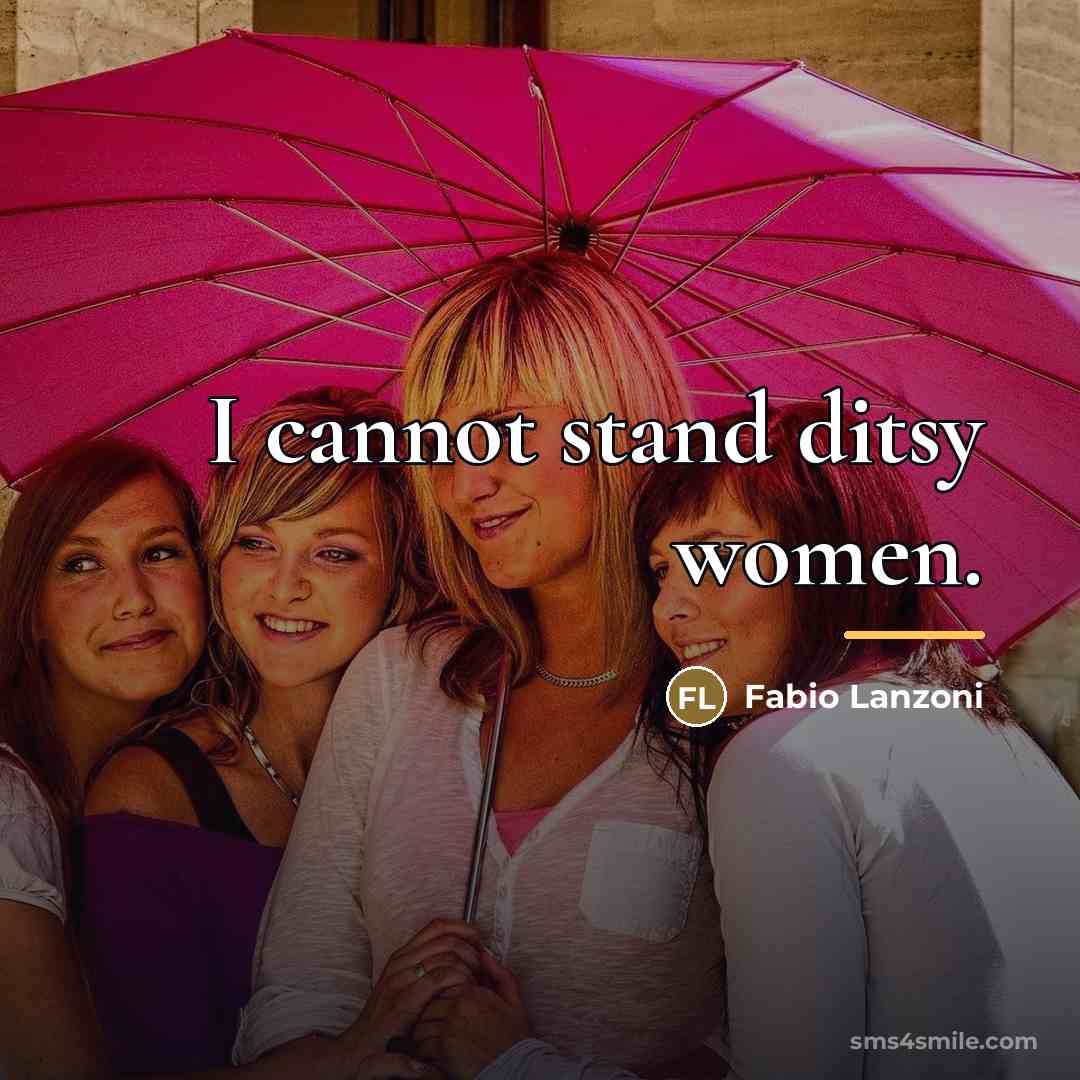 “I cannot stand ditsy women.…” quote by Fabio Lanzoni