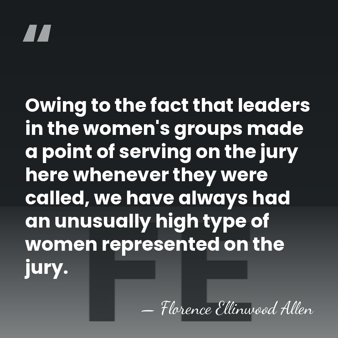 Owing to the fact that leaders in the women's groups made a&hellip; - Florence Ellinwood Allen