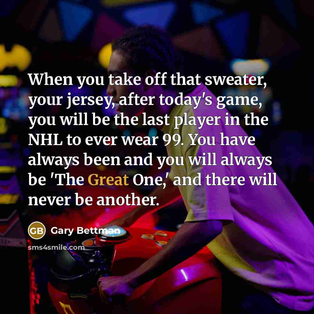 “When you take off that sweater, your jersey, after today's…” quote by Gary Bettman