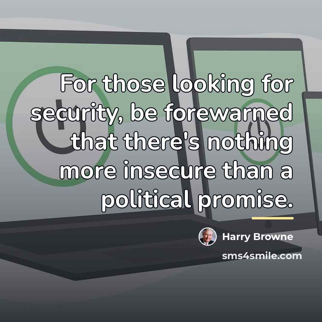 “For those looking for security, be forewarned that there's nothing…” quote by Harry Browne