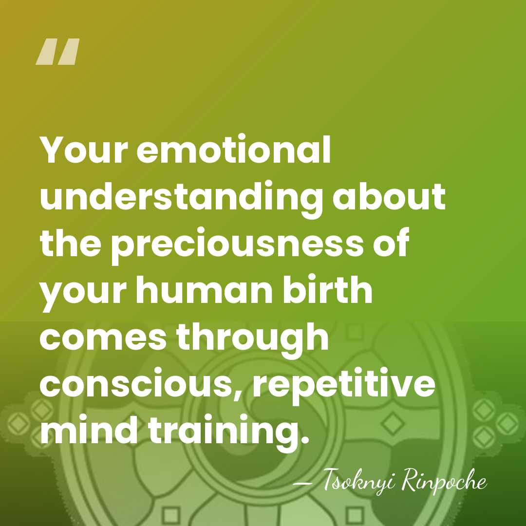 Your emotional understanding about the preciousness of your human birth comes through&hellip; - Tsoknyi Rinpoche