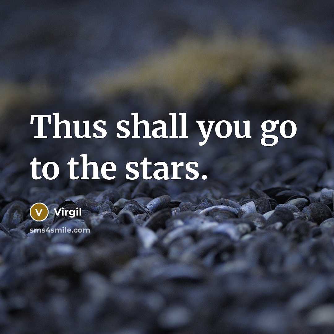 “Thus shall you go to the stars.…” quote by Virgil