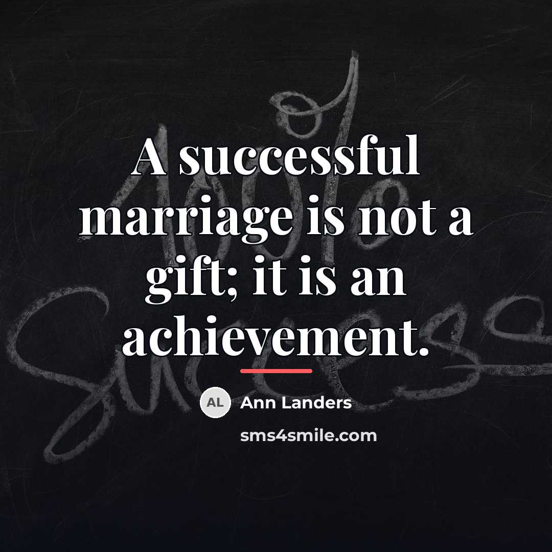 “A successful marriage is not a gift; it is an…” quote by Ann Landers