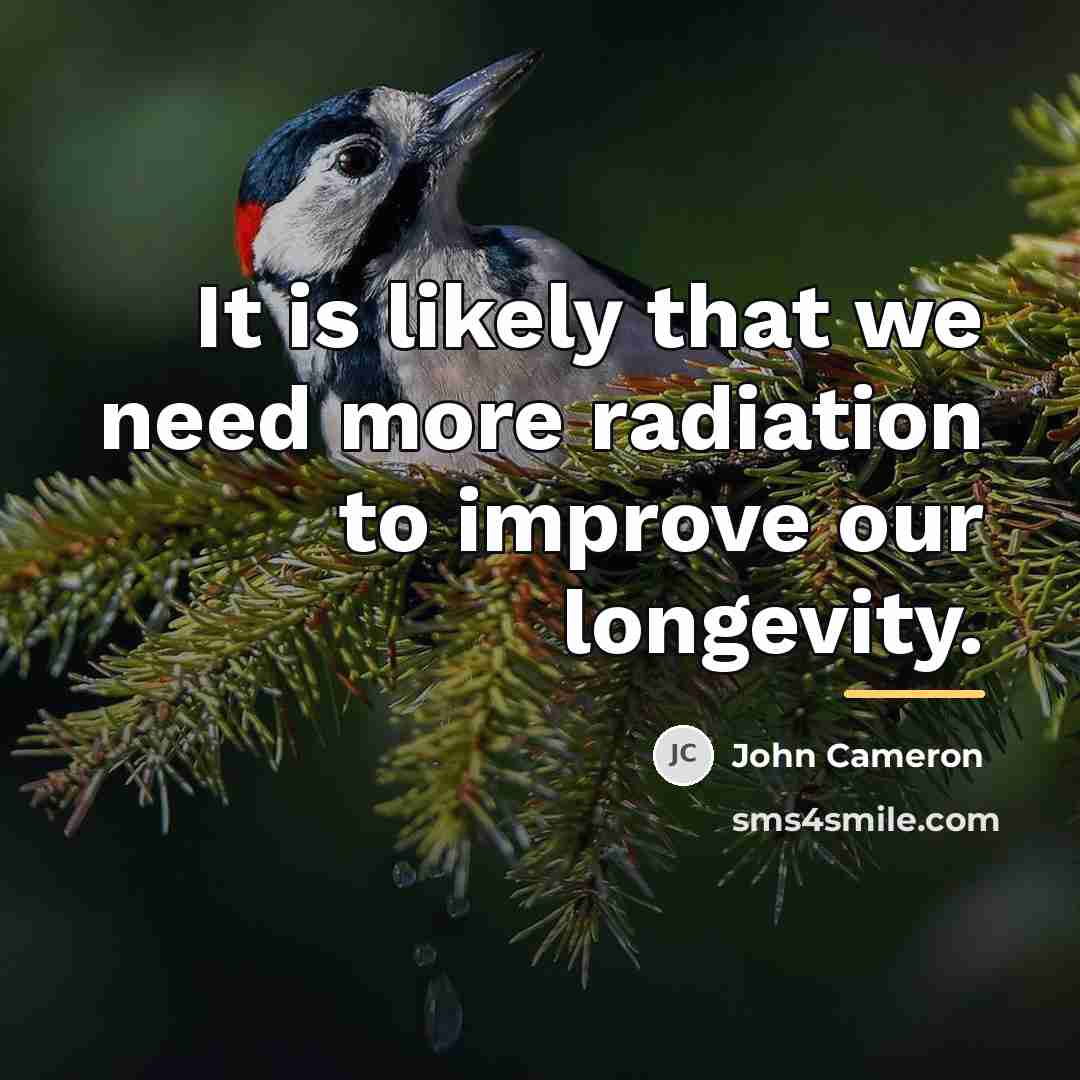 “It is likely that we need more radiation to improve…” quote by John Cameron