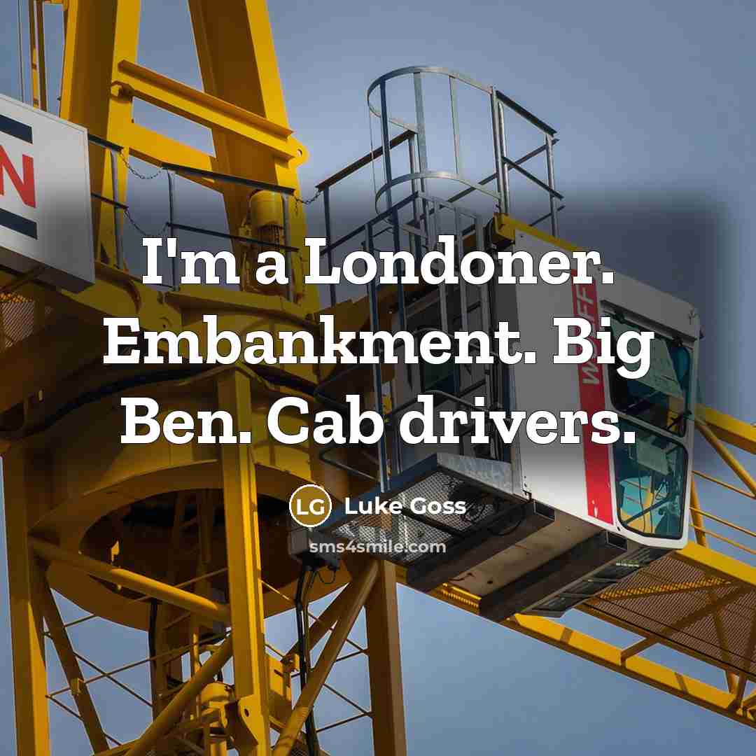 “I'm a Londoner. Embankment. Big Ben. Cab drivers.…” quote by Luke Goss