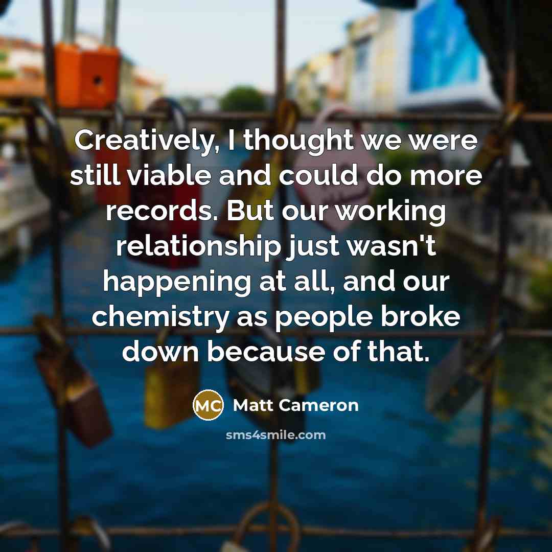 “Creatively, I thought we were still viable and could do…” quote by Matt Cameron