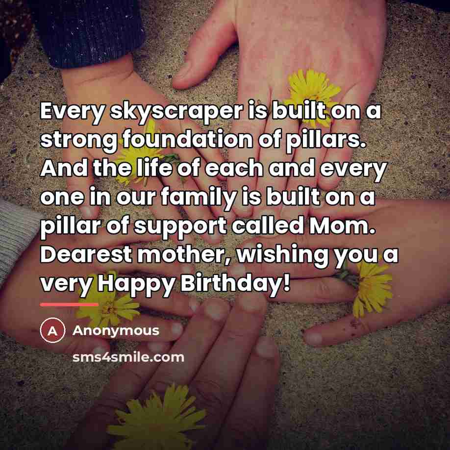 “Every skyscraper is built on a strong foundation of pillars.…” quote by Anonymous