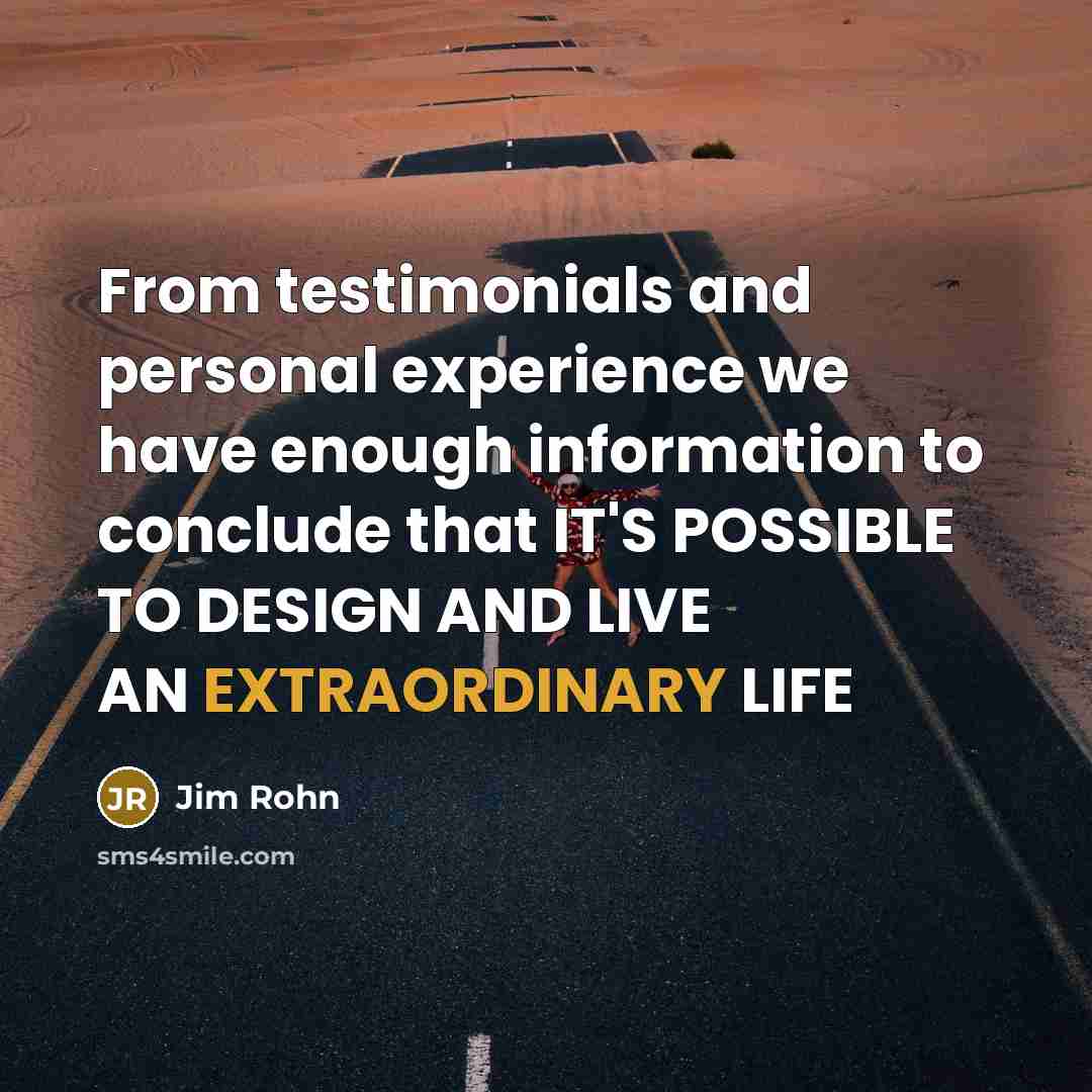 “From testimonials and personal experience we have enough information to…” quote by Jim Rohn