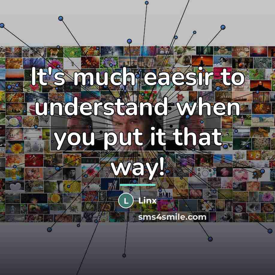 “It's much eaesir to understand when you put it that…” quote by Linx