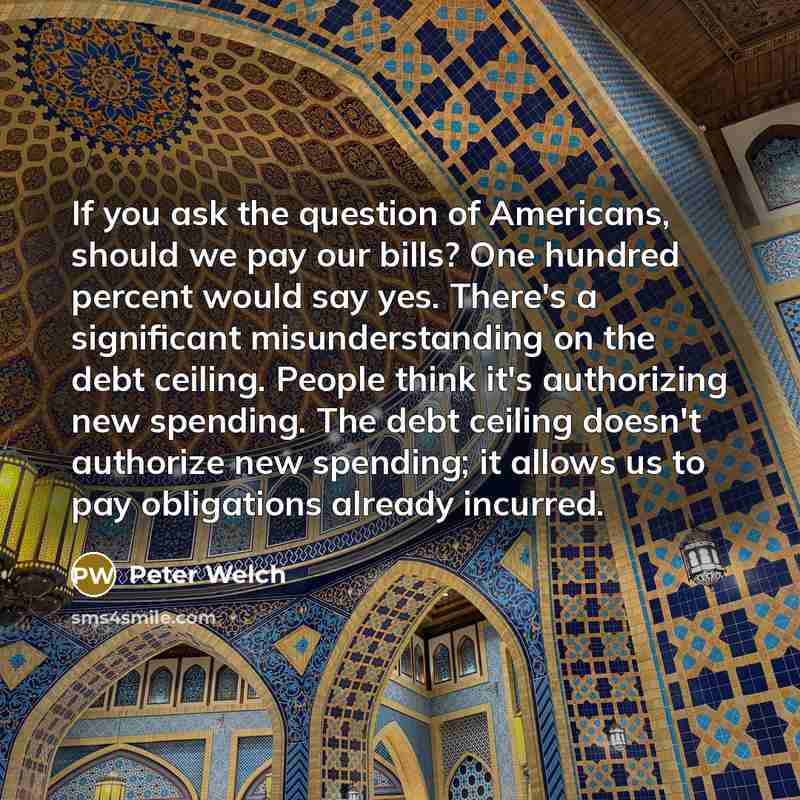 “If you ask the question of Americans, should we pay…” quote by Peter Welch