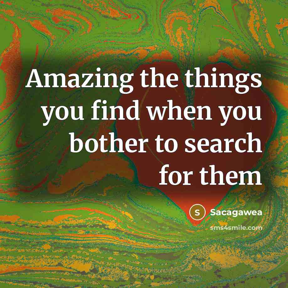 “Amazing the things you find when you bother to search…” quote by Sacagawea