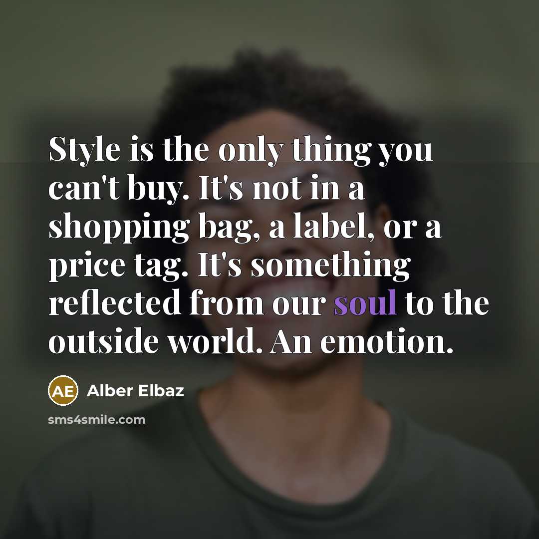 “Style is the only thing you can't buy. It's not…” quote by Alber Elbaz