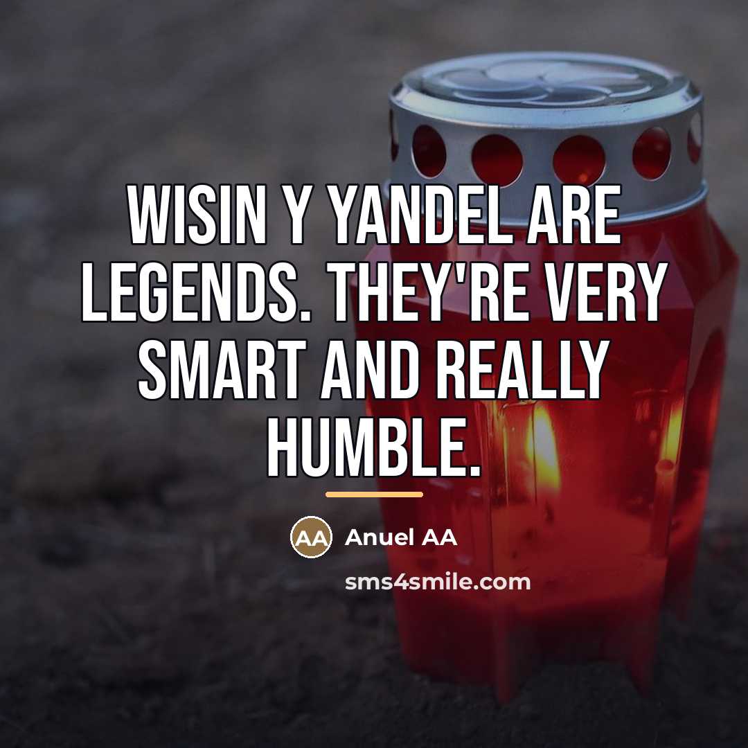 “Wisin Y Yandel are legends. They're very smart and really…” quote by Anuel AA