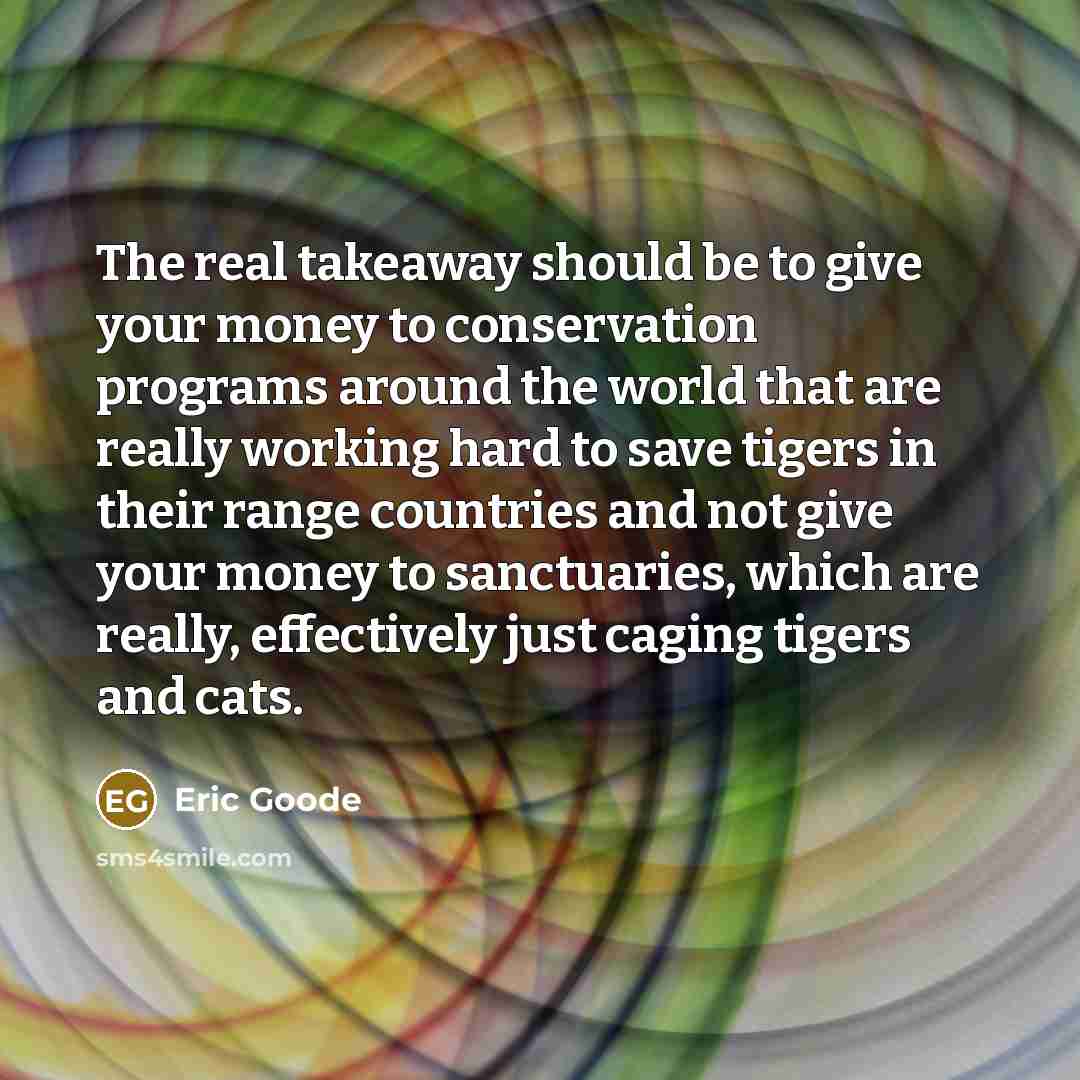 “The real takeaway should be to give your money to…” quote by Eric Goode