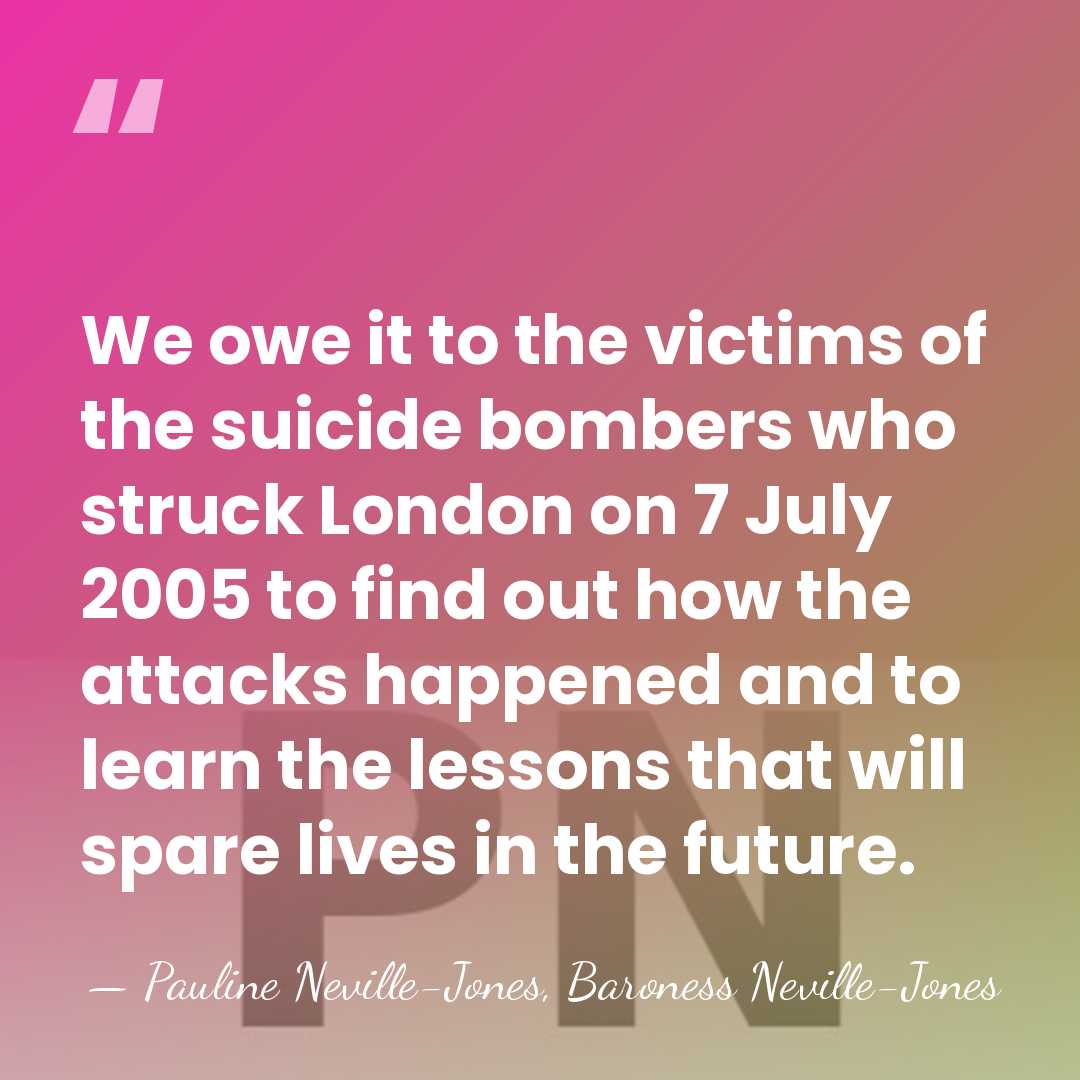 We owe it to the victims of the suicide bombers who struck&hellip; - Pauline Neville-Jones, Baroness Neville-Jones