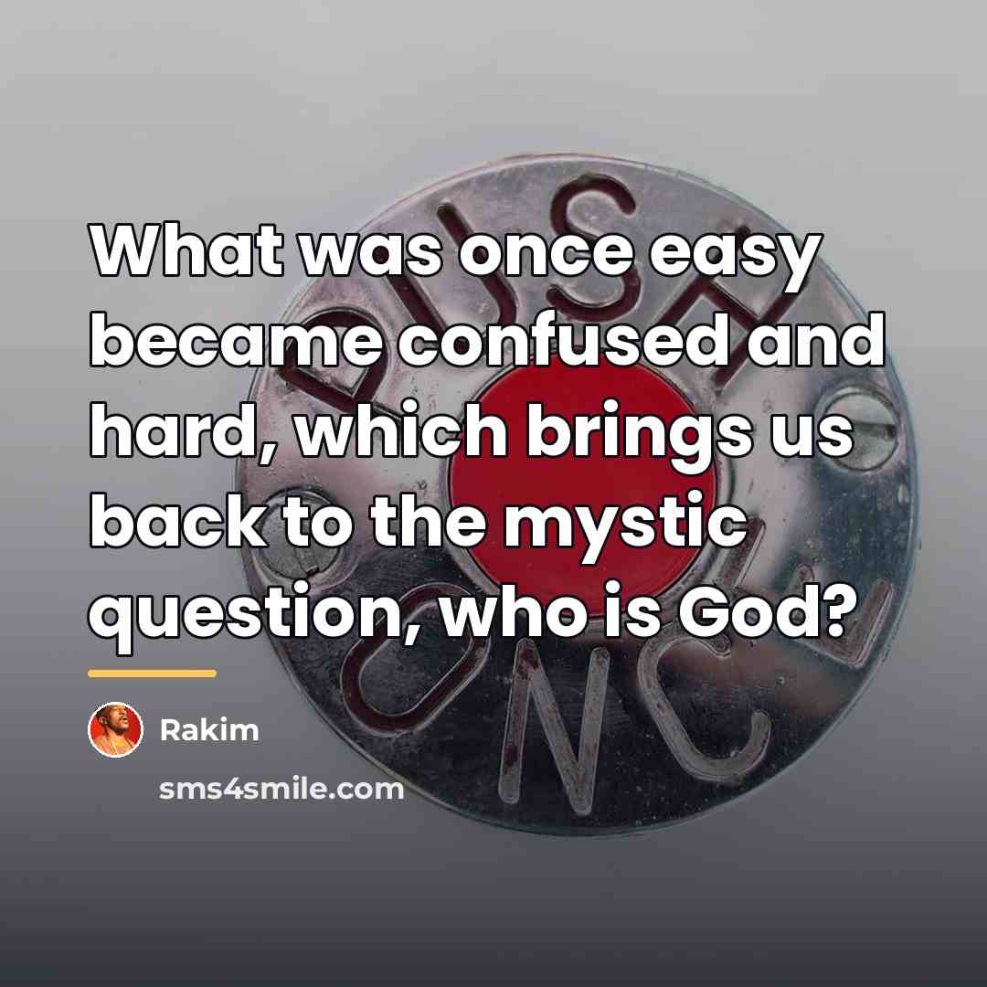 “What was once easy became confused and hard, which brings…” quote by Rakim