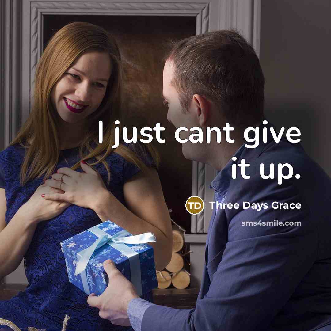 “I just cant give it up.…” quote by Three Days Grace