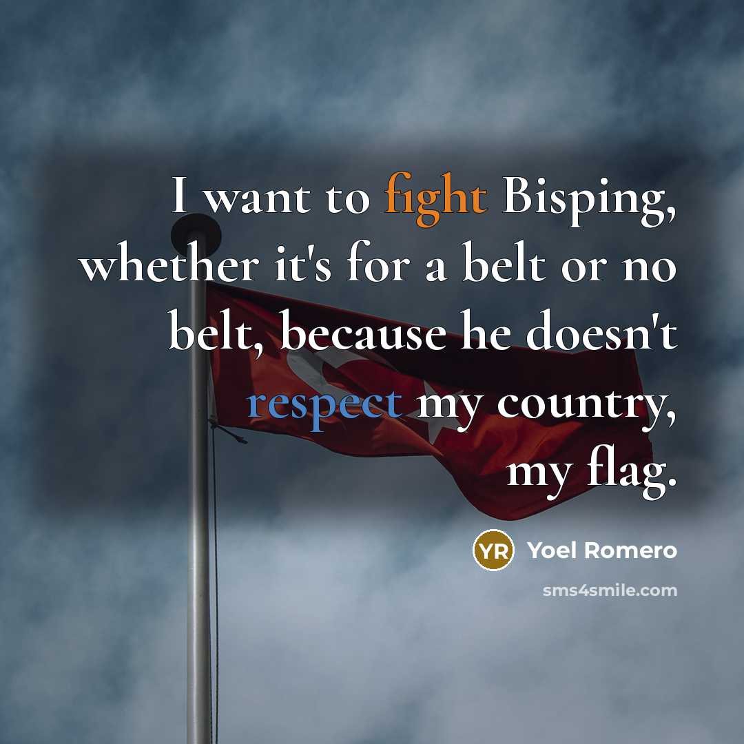 “I want to fight Bisping, whether it's for a belt…” quote by Yoel Romero
