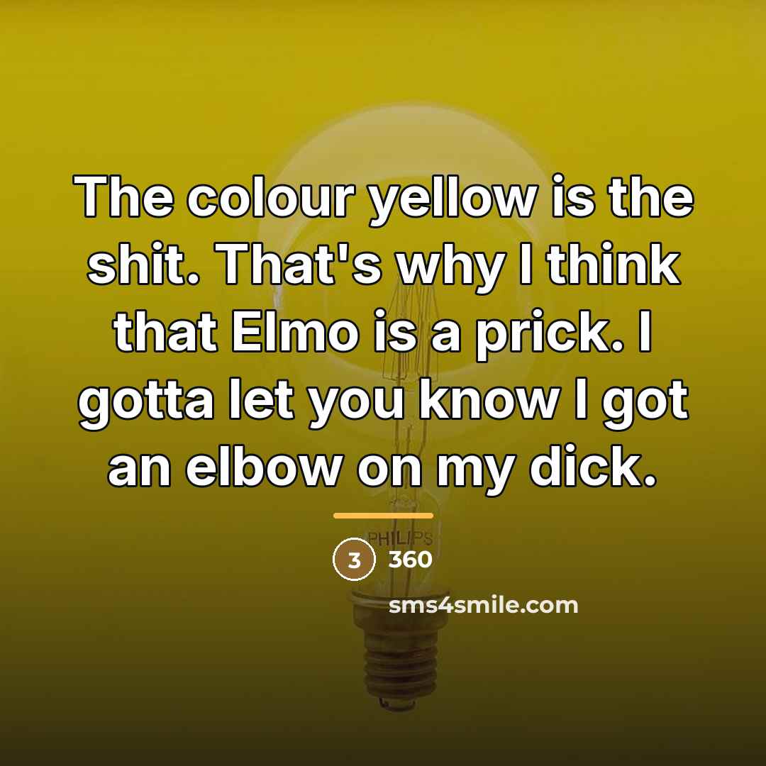 “The colour yellow is the shit. That's why I think…” quote by 360