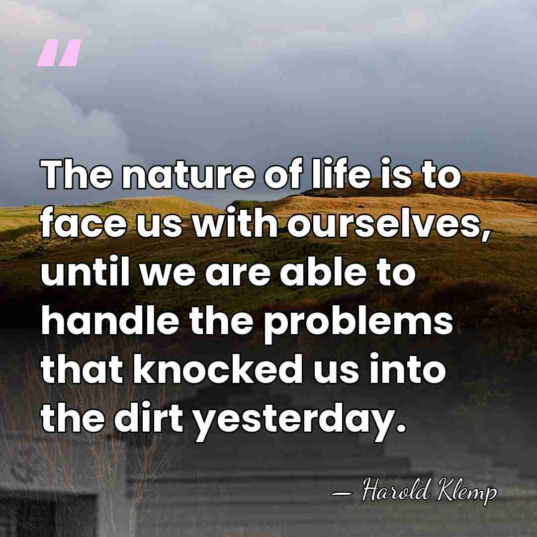 The nature of life is to face us with ourselves, until we&hellip; - Harold Klemp