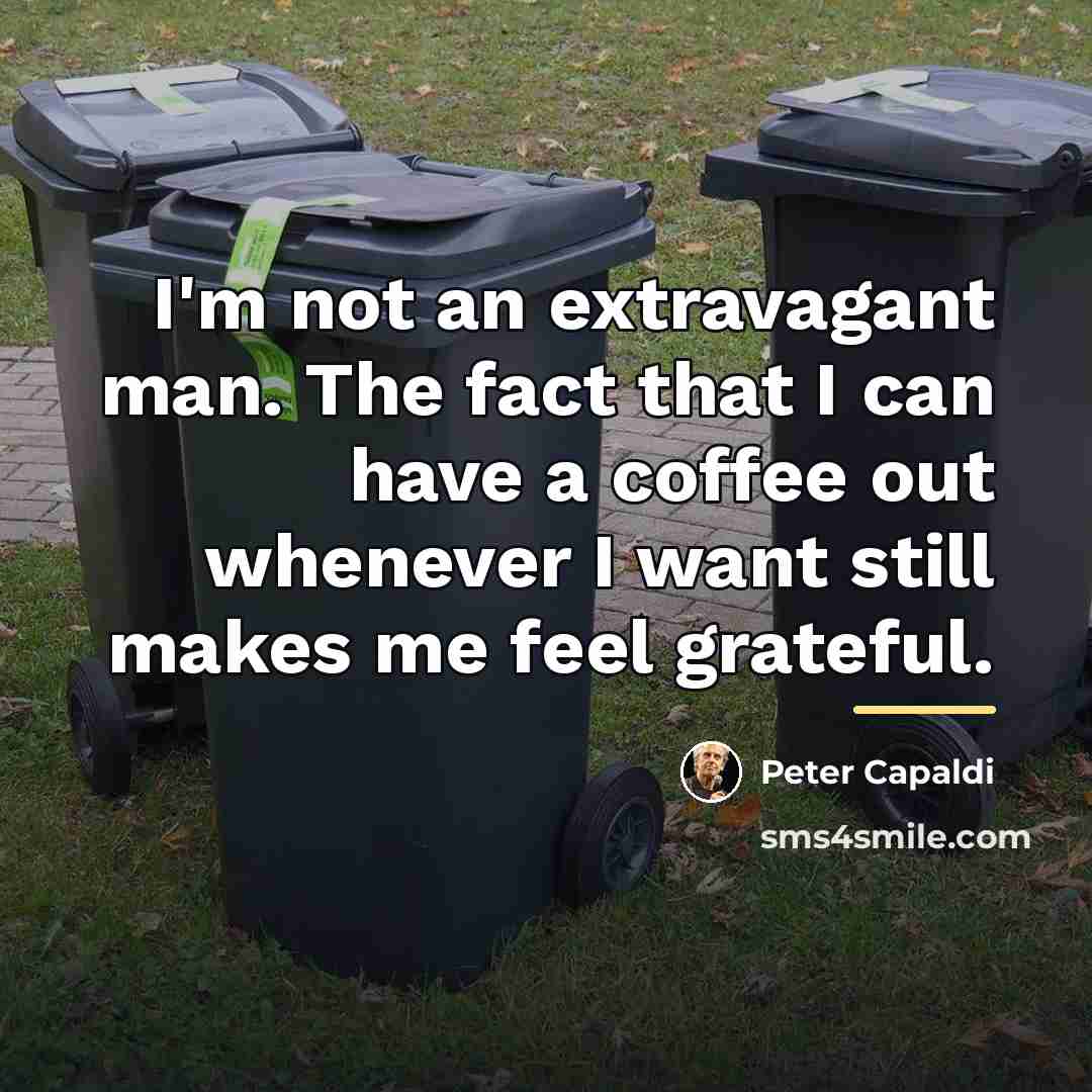 “I'm not an extravagant man. The fact that I can…” quote by Peter Capaldi
