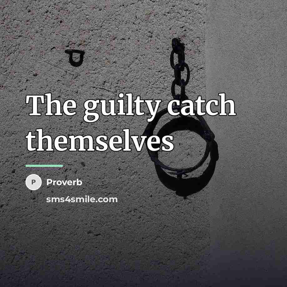 “The guilty catch themselves…” quote by Proverb