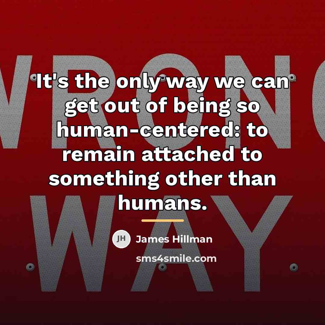 “It's the only way we can get out of being…” quote by James Hillman