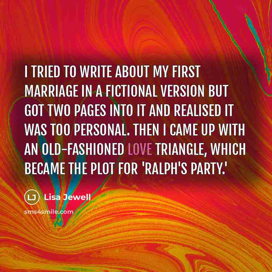 “I tried to write about my first marriage in a…” quote by Lisa Jewell
