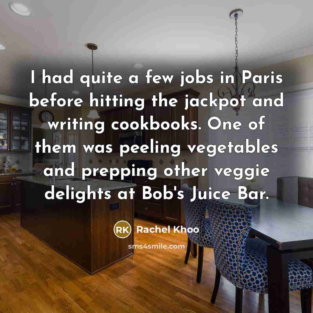 “I had quite a few jobs in Paris before hitting…” quote by Rachel Khoo