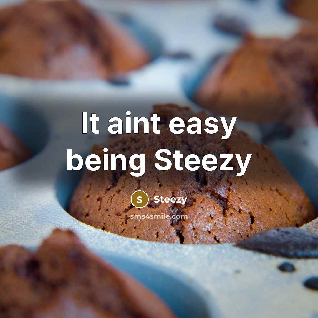 “It aint easy being Steezy” quote by Steezy