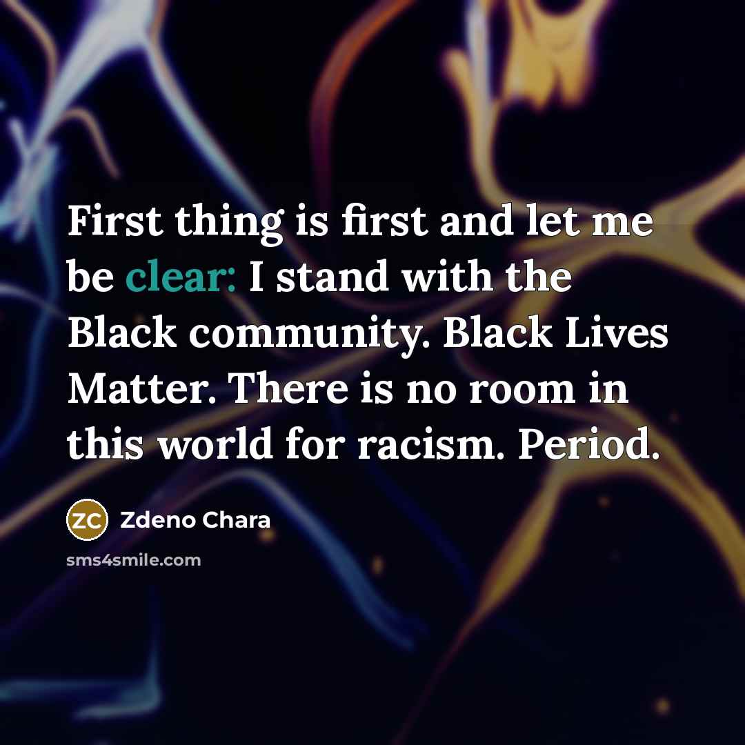 “First thing is first and let me be clear: I…” quote by Zdeno Chara