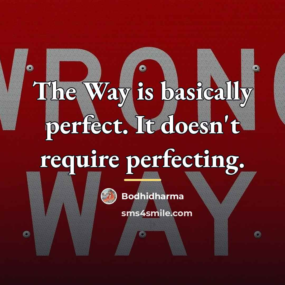 “The Way is basically perfect. It doesn't require perfecting.…” quote by Bodhidharma