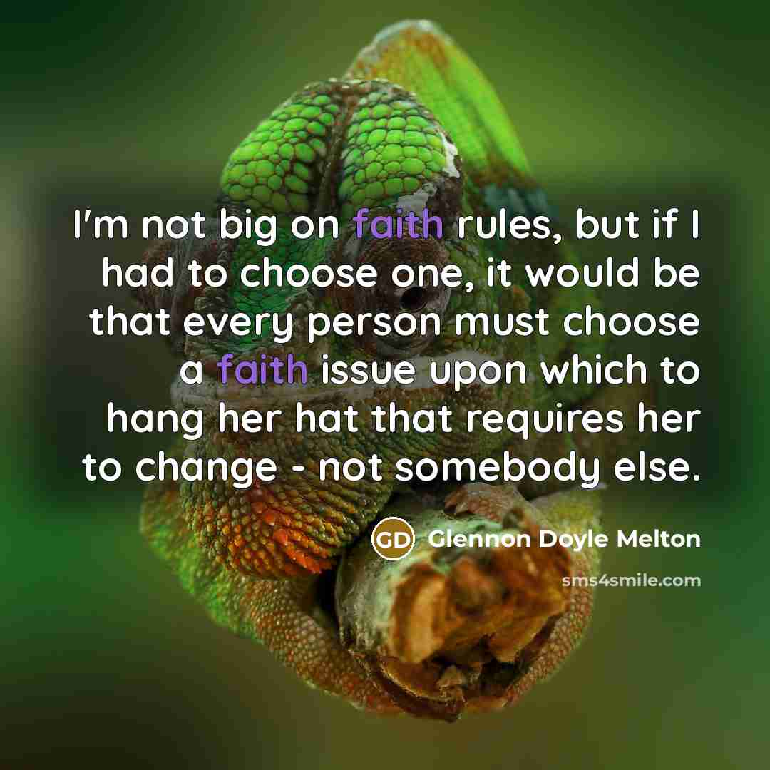 “I'm not big on faith rules, but if I had…” quote by Glennon Doyle Melton