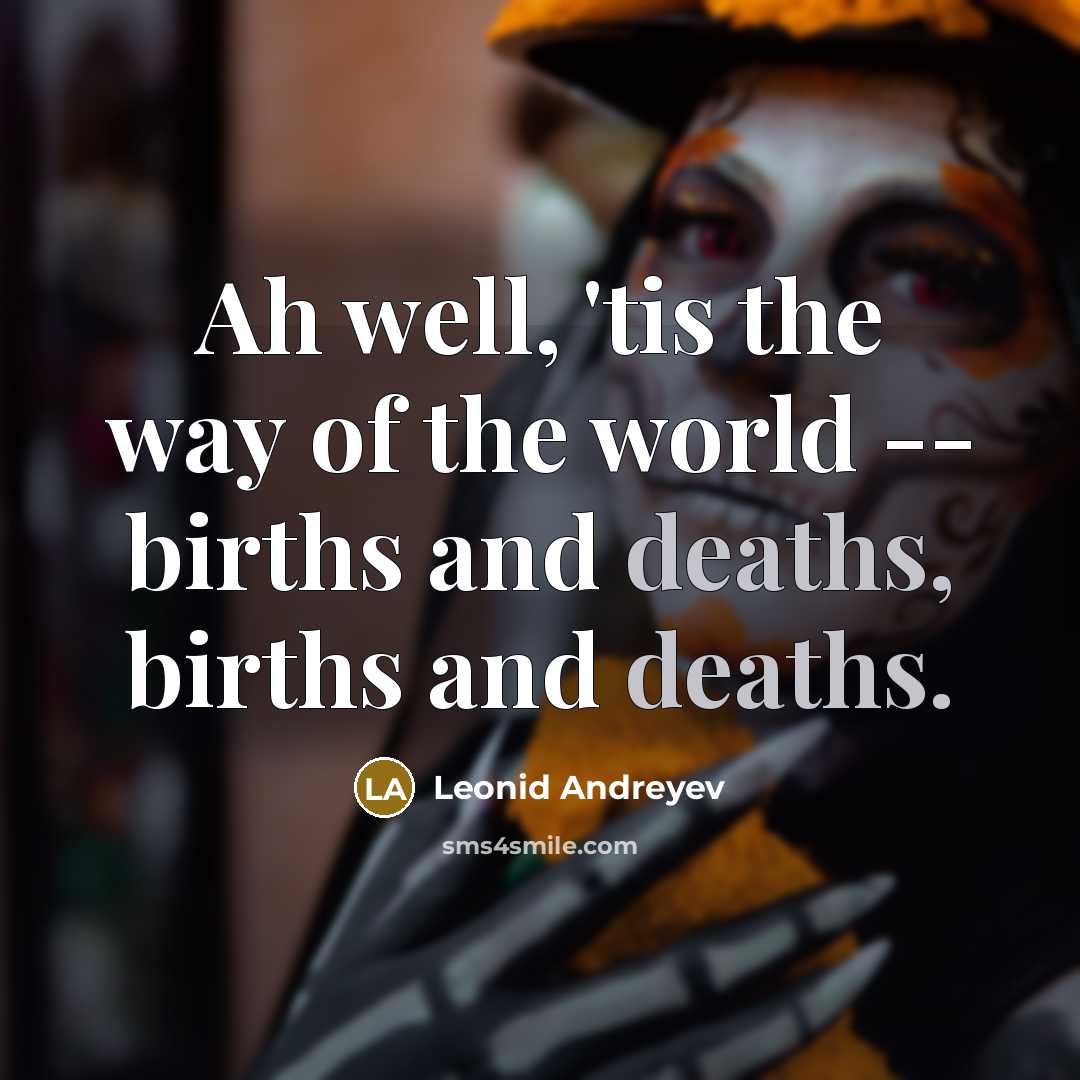 “Ah well, 'tis the way of the world -- births…” quote by Leonid Andreyev