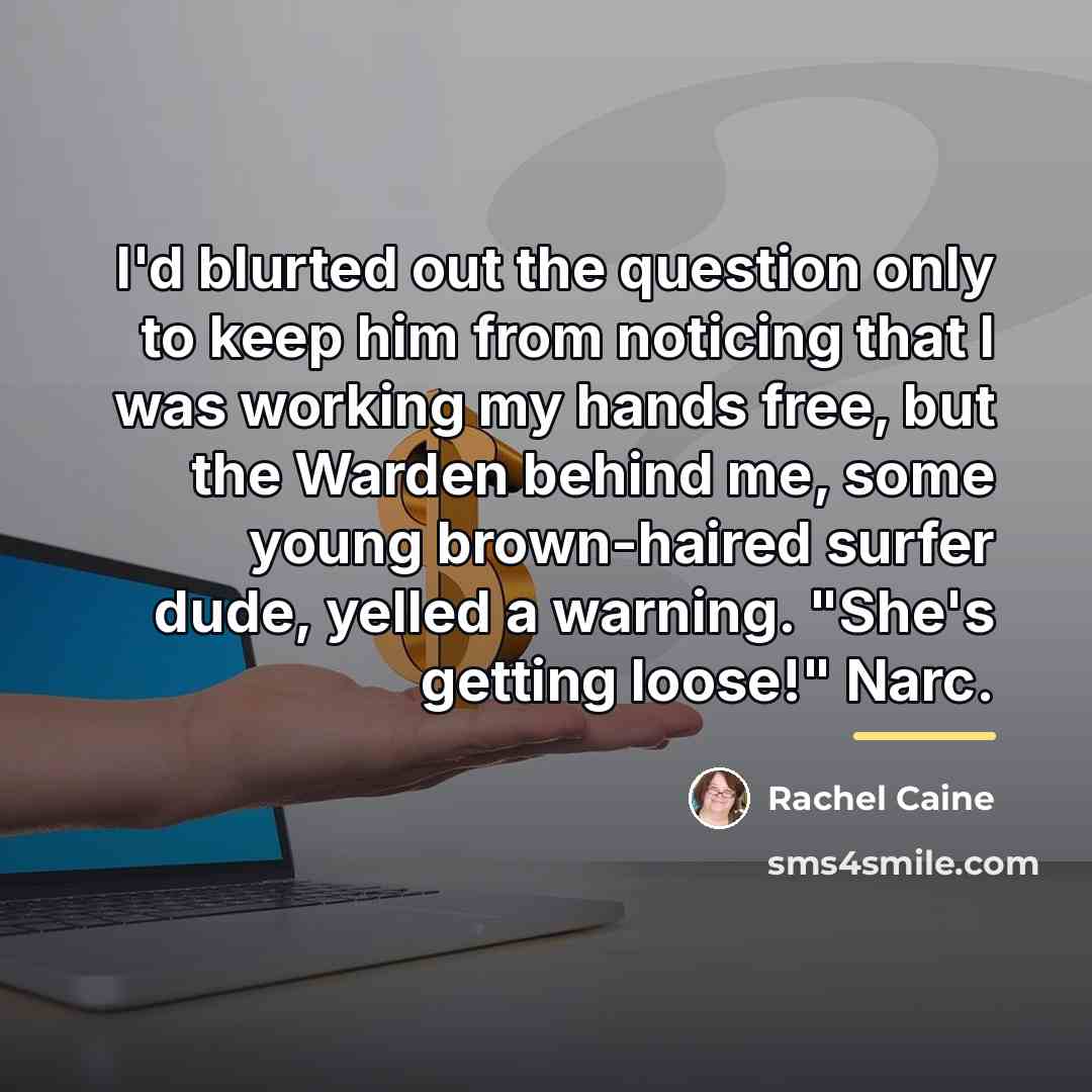 “I'd blurted out the question only to keep him from…” quote by Rachel Caine