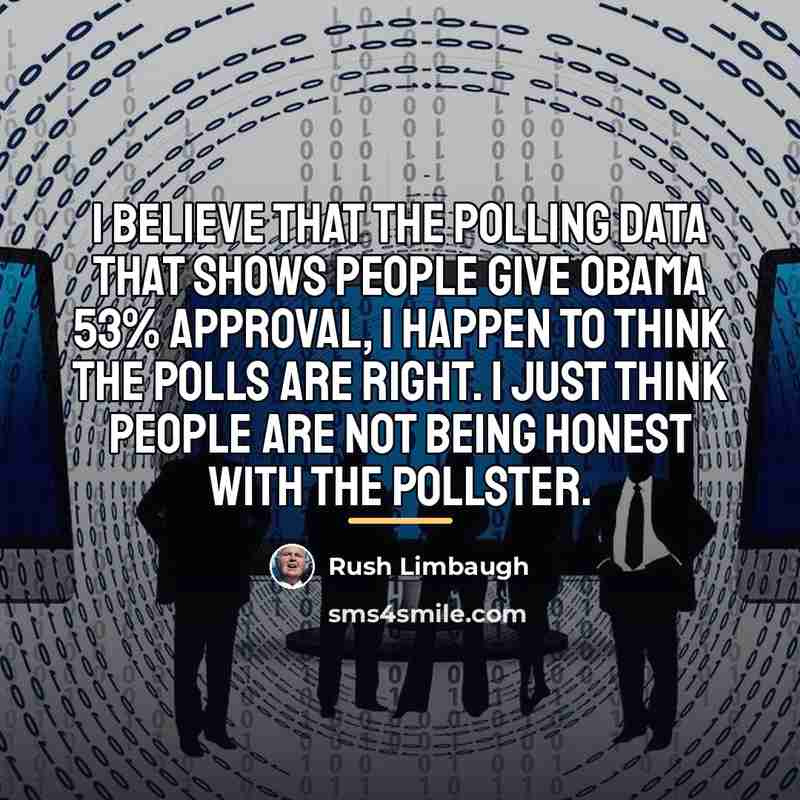“I believe that the polling data that shows people give…” quote by Rush Limbaugh