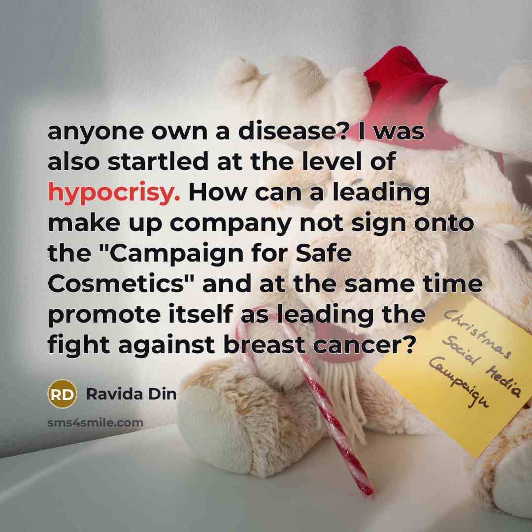 “anyone own a disease? I was also startled at the…” quote by Ravida Din
