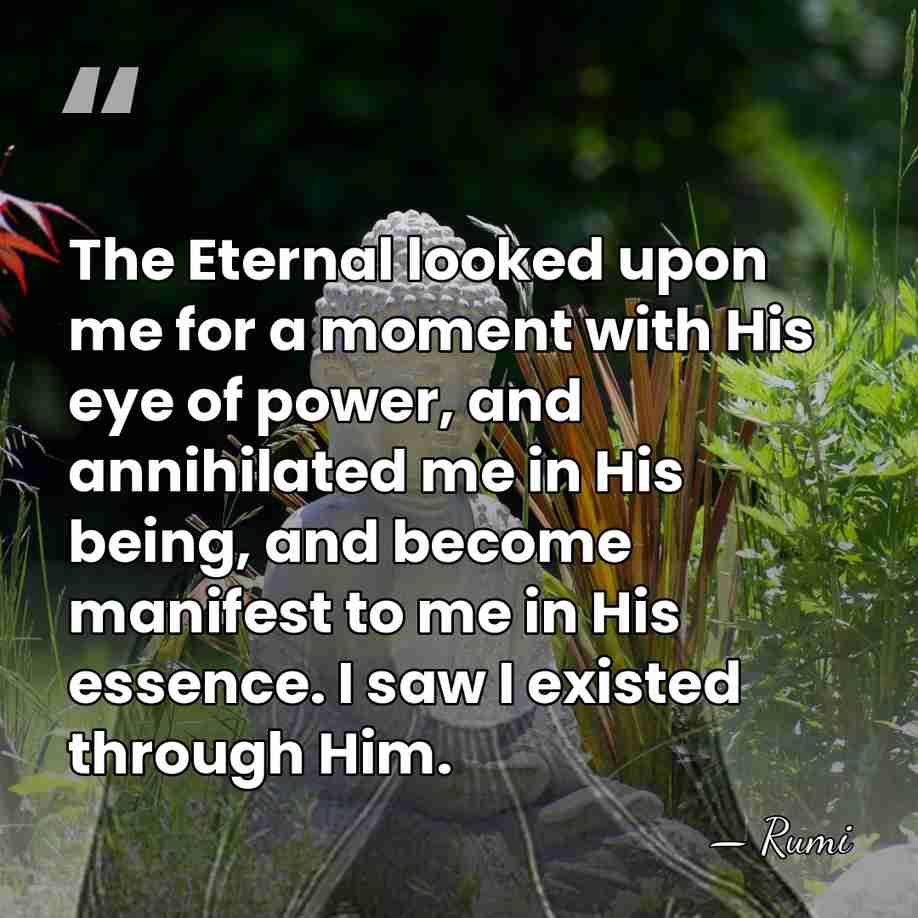 The Eternal looked upon me for a moment with His eye of&hellip; - Rumi