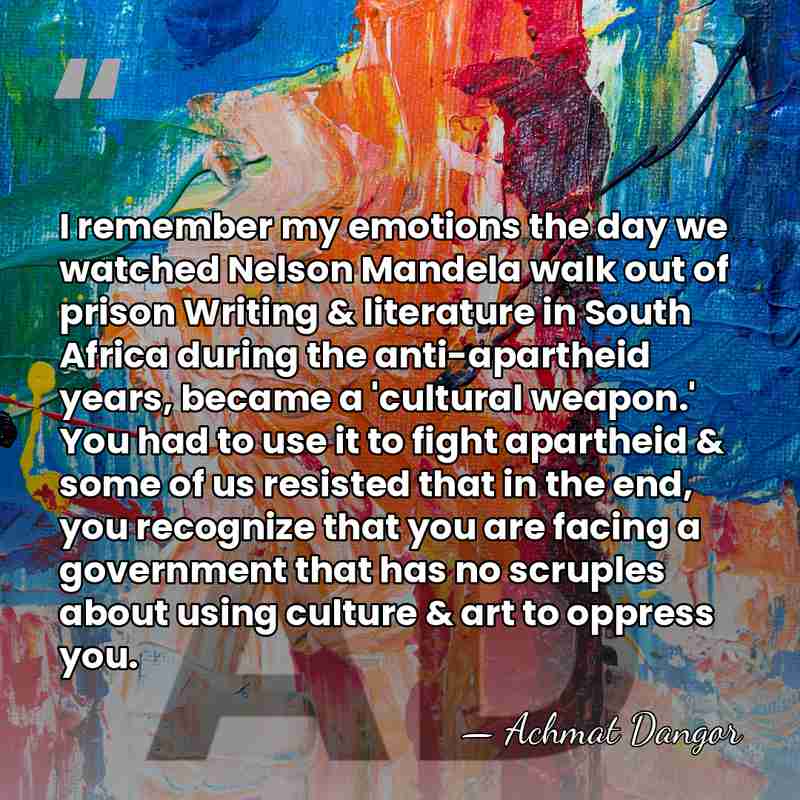 I remember my emotions the day we watched Nelson Mandela walk out&hellip; - Achmat Dangor