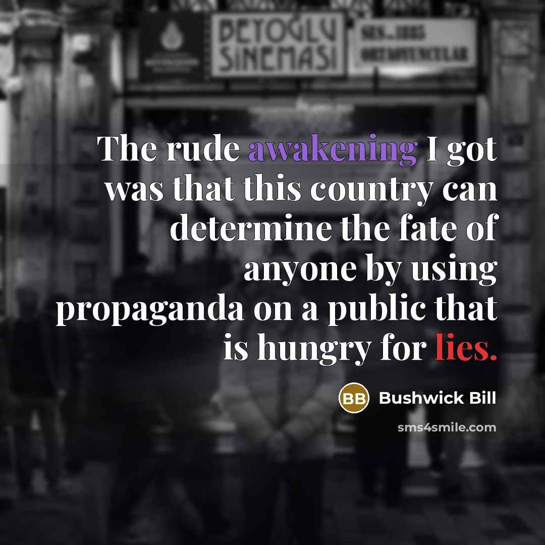 “The rude awakening I got was that this country can…” quote by Bushwick Bill