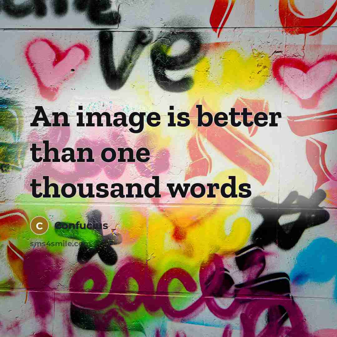 “An image is better than one thousand words…” quote by Confucius
